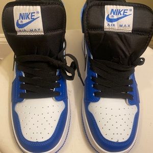 Air Jordan 1 black, blue and white